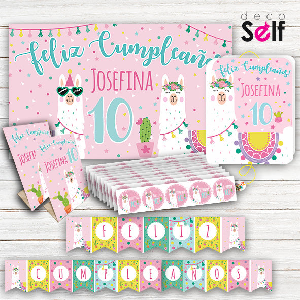 Pack Cumpleaños LLAMA COOL