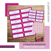 Etiquetas Adhesivas Simple Fucsia