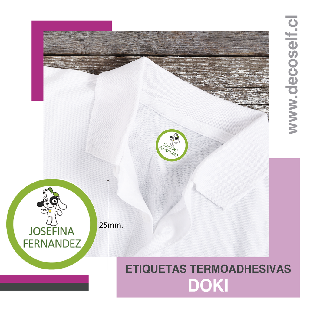 Etiquetas para Ropa Circular Doki