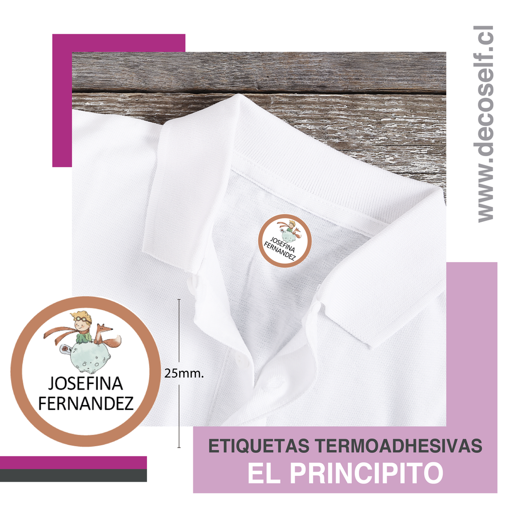 Etiquetas para Ropa Circular El Principito
