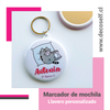Marcador de mochila llavero