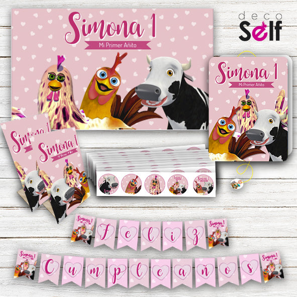 Pack Cumpleaños ANIMALES DE LA GRANJA