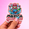 Sticker Asignatura y Nombre MARIO BROSS gamer